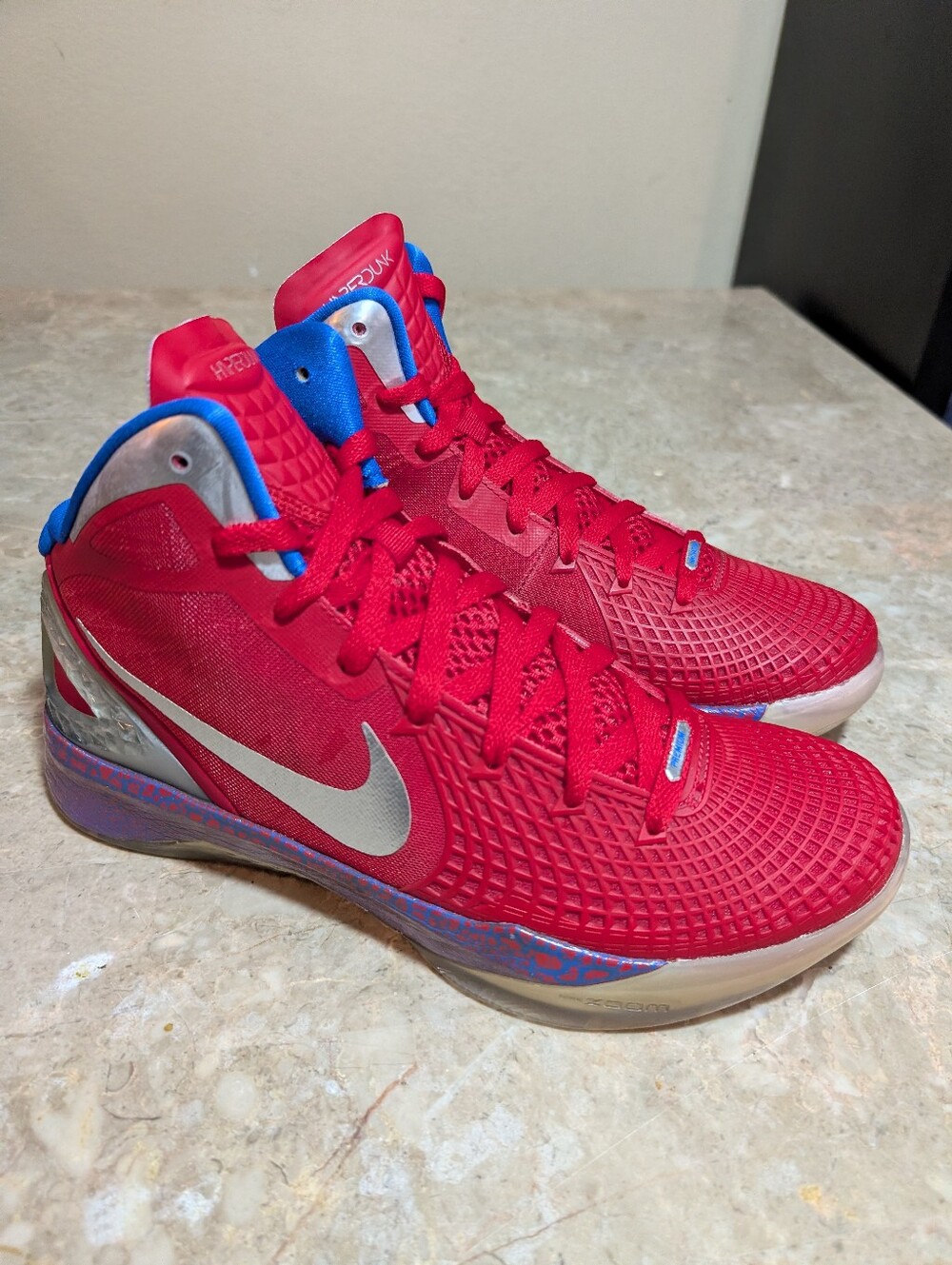 Nike Zoom Hyperdunk (2011) Supreme Blake Griffin Red Blue Shoes Men's Size 9.5